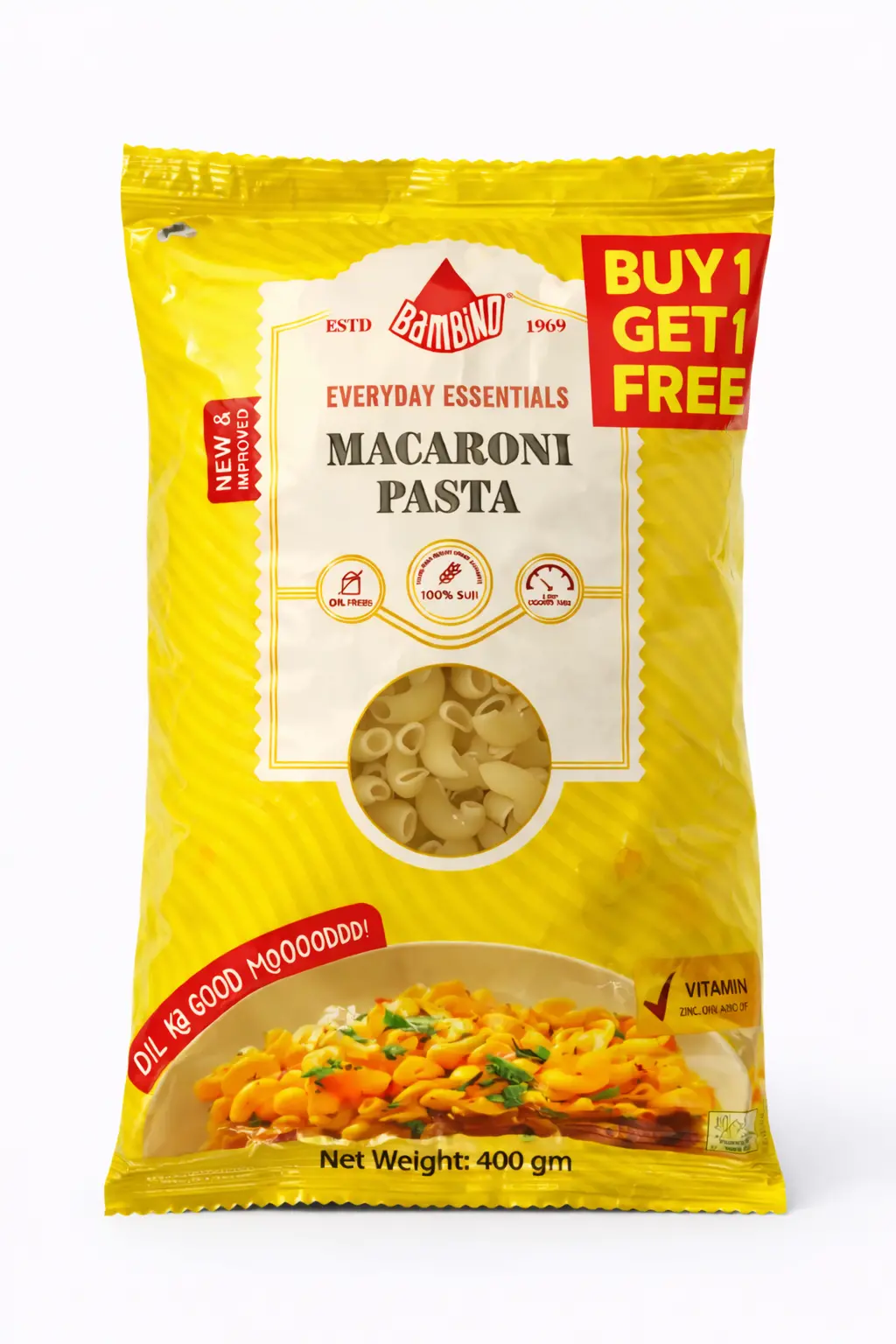 Bambino Macaroni Pasta - 400 gm